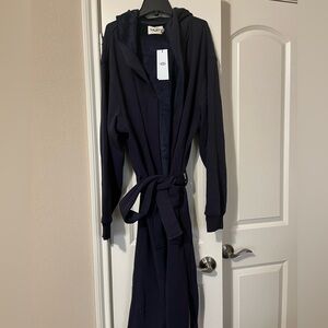 Ugg men’s hooded Leeland lined navy belted robe L/XL